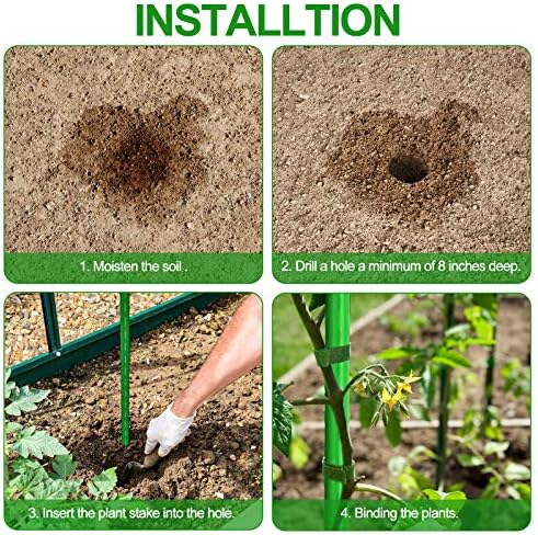 WAENLIR Garden Stakes 84 inch 7ft Sturdy Tomato Stakes, Plant Stakes