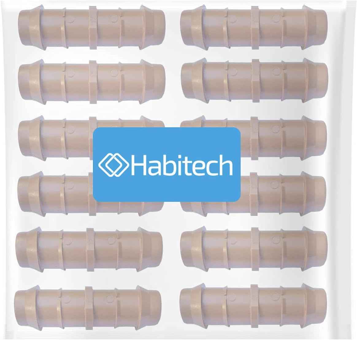 1/2" Coupling Drip Irrigation Fittings (12 Pack) - Barbed Drip Line Coupler Connectors compatible with Rain Bird and Most 1/2" Tubing or Sprinkler Systems