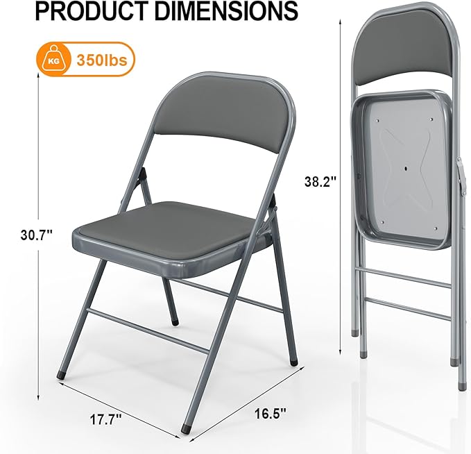 VINGLI 20 Pack Folding Chairs - Image 3