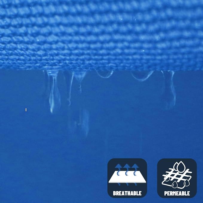 SUNNY GUARD Sun Shade Sail 8' x 10' Rectangle Blue UV Block Sunshade - Image 5