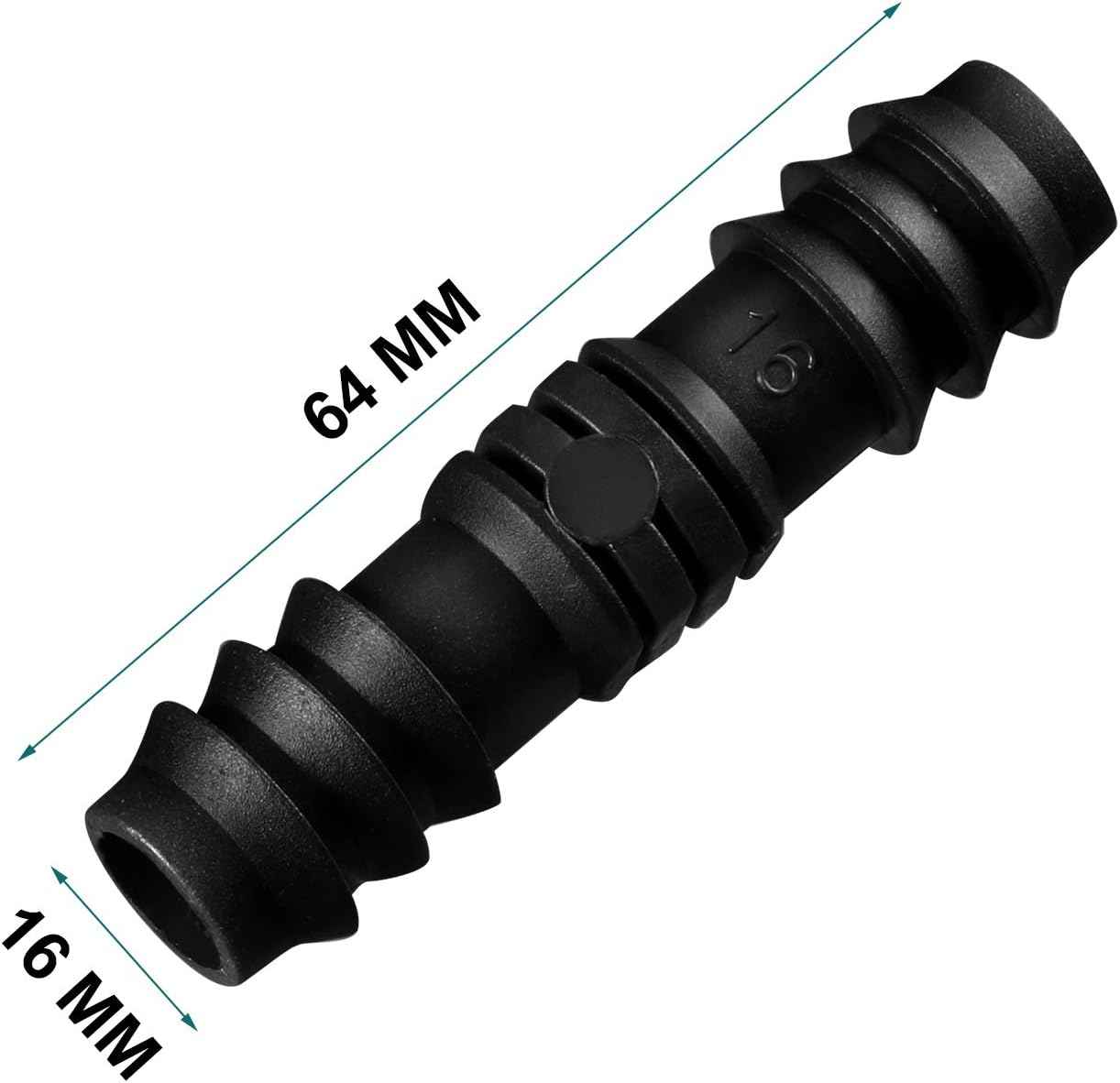 Maitys 8 Pcs 1/2 Inch Soaker Hose Connectors for Drip Irrigation,Elbow | Soaker Hose Repair Kit, Barb Inline Coupler, Plastic Durable, Fits Pipes with an Inner Diameter of 13 Mm, Easy to Install