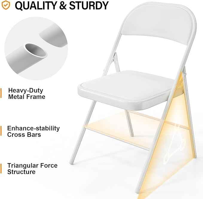 VINGLI 4 Pack Folding Chairs