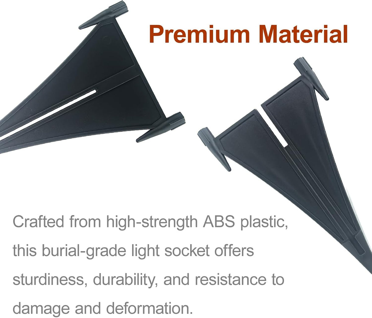 10 Pack Solar Light Replacement Stakes - Reinforced Plastic Ground Spikes for Solar Pathway Disk Lights, Garden Glass Ball Outdoor Lights - Secure Anchor Post for Landscape Lighting Accessories
