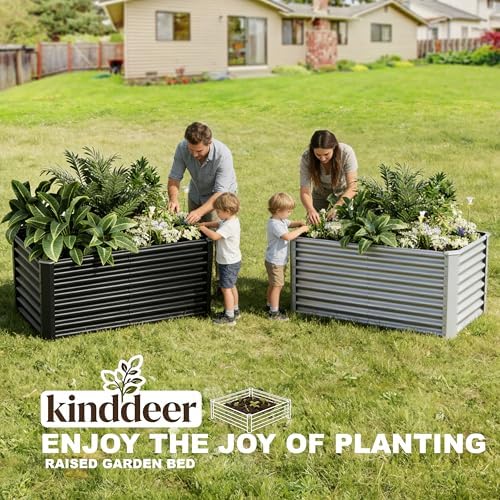 4x2x2ft(2 Pack) Raised Garden Bed Kit, Galvanized Planter Garden Boxes