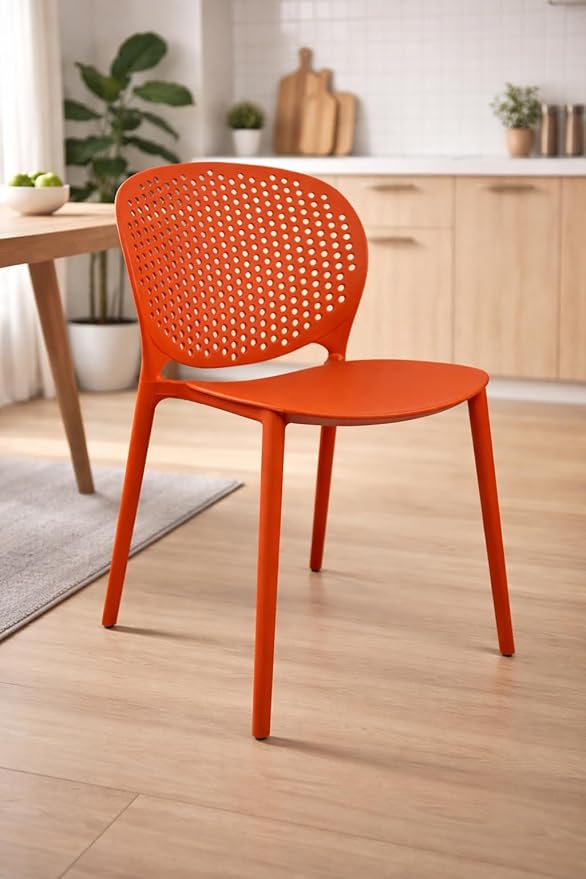 2xhome Set of 4 Patio Dining Chairs | Modern Stackable Outdoor Pool Side Chair - Image 5