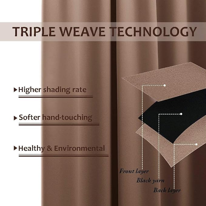 NICETOWN Outdoor Curtain for Patio Waterproof 84" W by 95" L, Thermal Insulated - Image 4