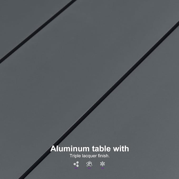 PURPLE LEAF Outdoor Dining Set for 4 All-Weather 5 Pieces Patio Aluminium - Image 5