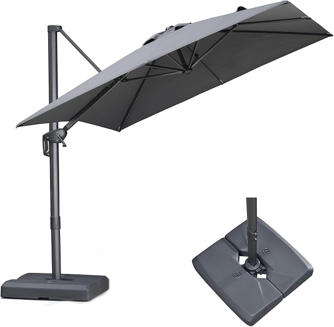 PURPLE LEAF 10 FT Cantilever Patio Umbrella by Unknown