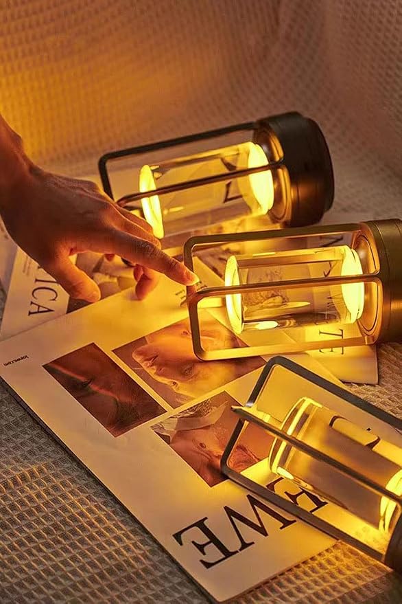Portable Metal Table Lamp for Indoor/Outdoor, Rechargeable Cordless LED Lamp - Image 3