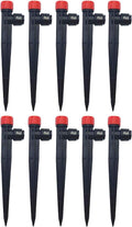 10Pcs Professional 360 Degree Rotating Watering Irrigation Sprinkler Sprayer Stake Connector Farm Greenhouse Plant Drought Plant Irrigation