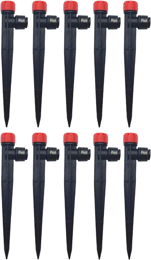 10Pcs Professional 360 Degree Rotating Watering Irrigation Sprinkler Sprayer Stake Connector Farm Greenhouse Plant Drought Plant Irrigation