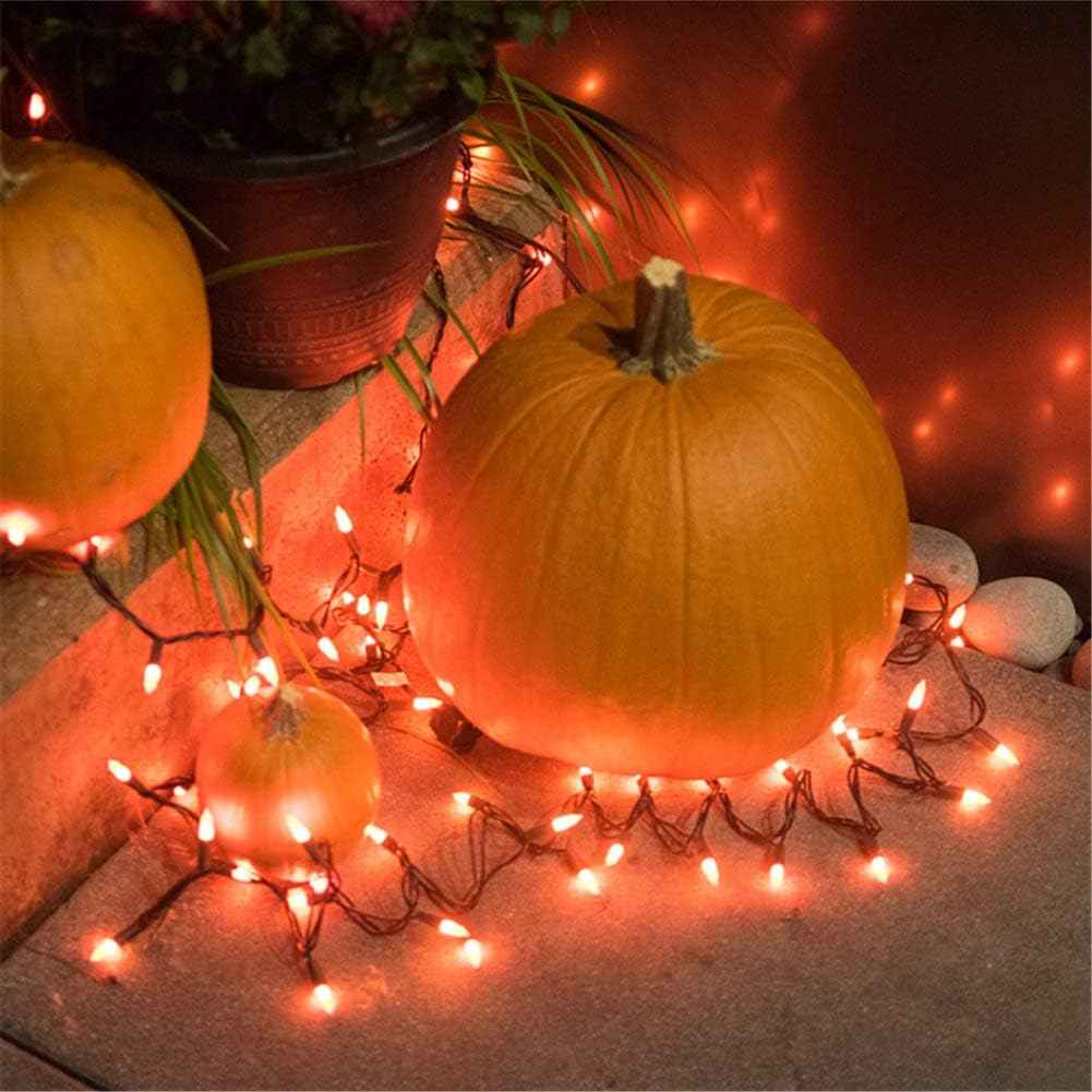 Orange Halloween String Lights, 33FT 150 Count Incandescent Mini Lights | for Halloween Indoor Outdoor, Xmas Tree Patio Holiday Party Home Garden, 120V UL Certified