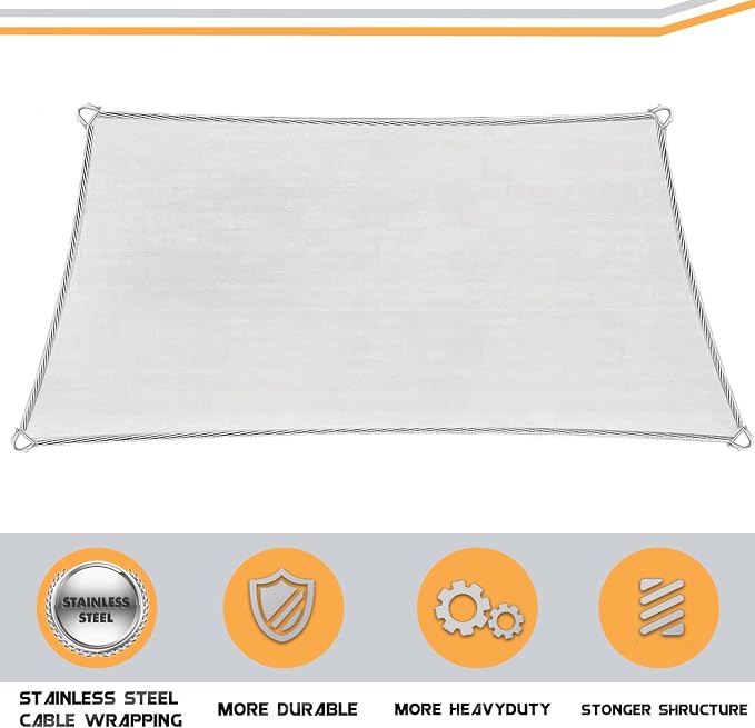 16' x 20' Sun Shade Sail Turquoise Curved Commercial Outdoor Shade Cover - Image 4