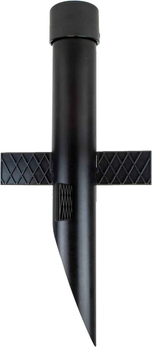 17" Outdoor Landscape Lighting Mounting Post – Heavy Duty ABS Ground Stake with Stabilizing Wings & 1/2" NPT Threaded Cap for Flood Lights, Spotlights & Outdoor Fixtures, MPOST17