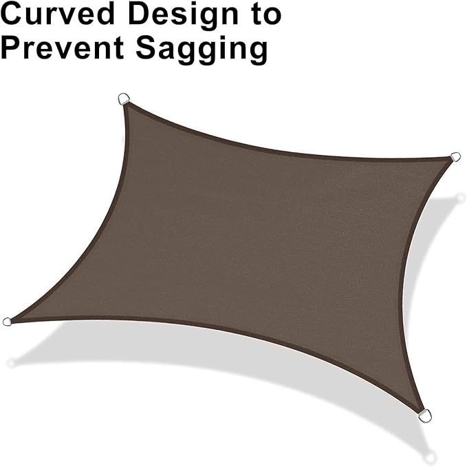 LOVE STORY Custom Size 6'x9' Brown Sun Shade Sail Rectangle UV Block Canopy - Image 6
