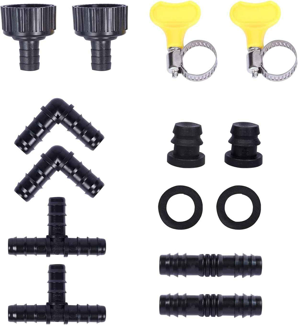 Garden Hose Accessories, Soaker Hose Coupler Accessory Quick Set Connector, Irrigation Fittings Kit for 1/2" Tubing,Adapter, Irrigation Water Hose Connector