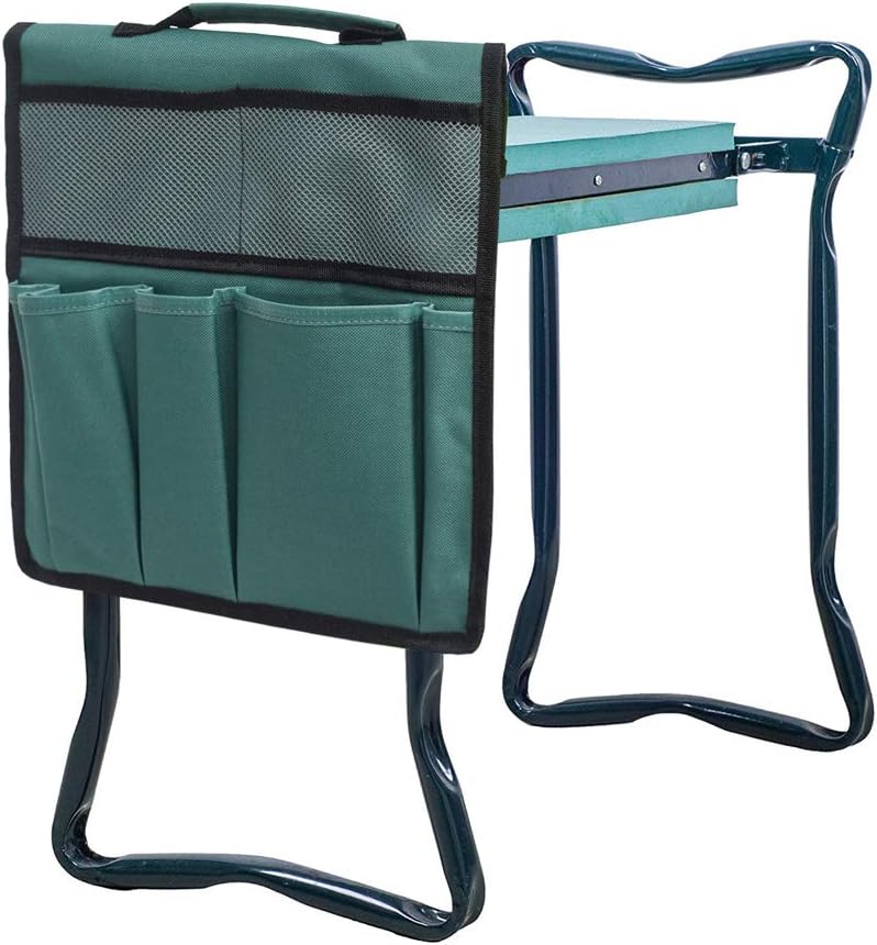 Garden Kneeler Tool Bag - Portable Oxford Cloth with Multiple Pockets, Folding Mesh Gardening Tool Storage Pouch and Holder for Outdoor Gardening