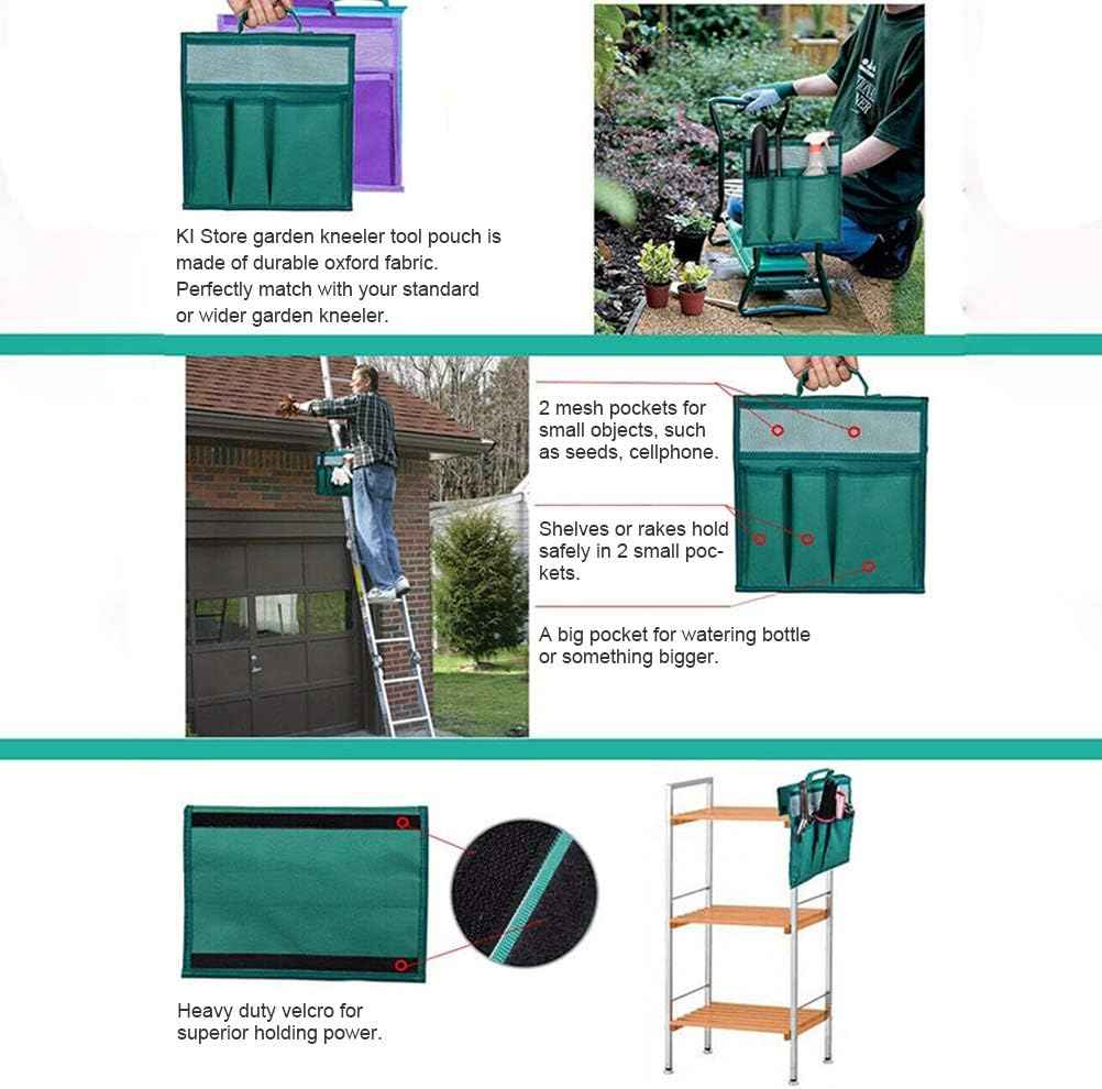Garden Kneeler Tool Bag - Portable Oxford Cloth with Multiple Pockets, Folding Mesh Gardening Tool Storage Pouch and Holder for Outdoor Gardening
