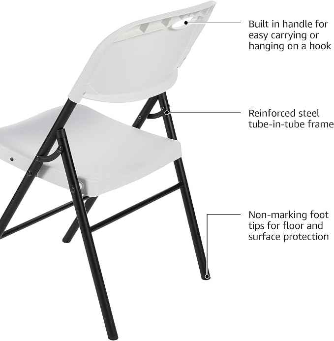 Amazon Basics Portable Folding Plastic Chair
