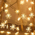 Snowflake String Lights, 10ft 20 LED USB Powered Snowflake Fairy String Lights Warm White for Christmas Birthday Party Home Decoration, SN0002
