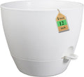 12 inch Large Self Watering Pots, Flower Plant Pots by WSMKSZ