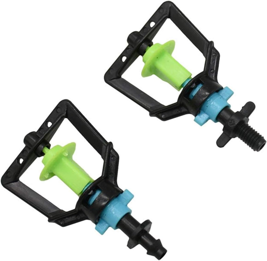 Hose Fittings Greenhouse Hanging Rotary Refraction Sprinkler Head with Threaded Barb Joint Garden Watering 360 Degree Irrigation 10pcs (Color : Barb)