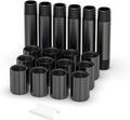 GASHER 18‑Set, 1/2"‑Thread Sprinkler Head Pipe Riser Extension Fittings | 6Pcs 3" Length Male Thread Sprinkler Pipes & 12Pcs 1.5" Double Female Thread Couplings for Lawn Garden Irrigation System