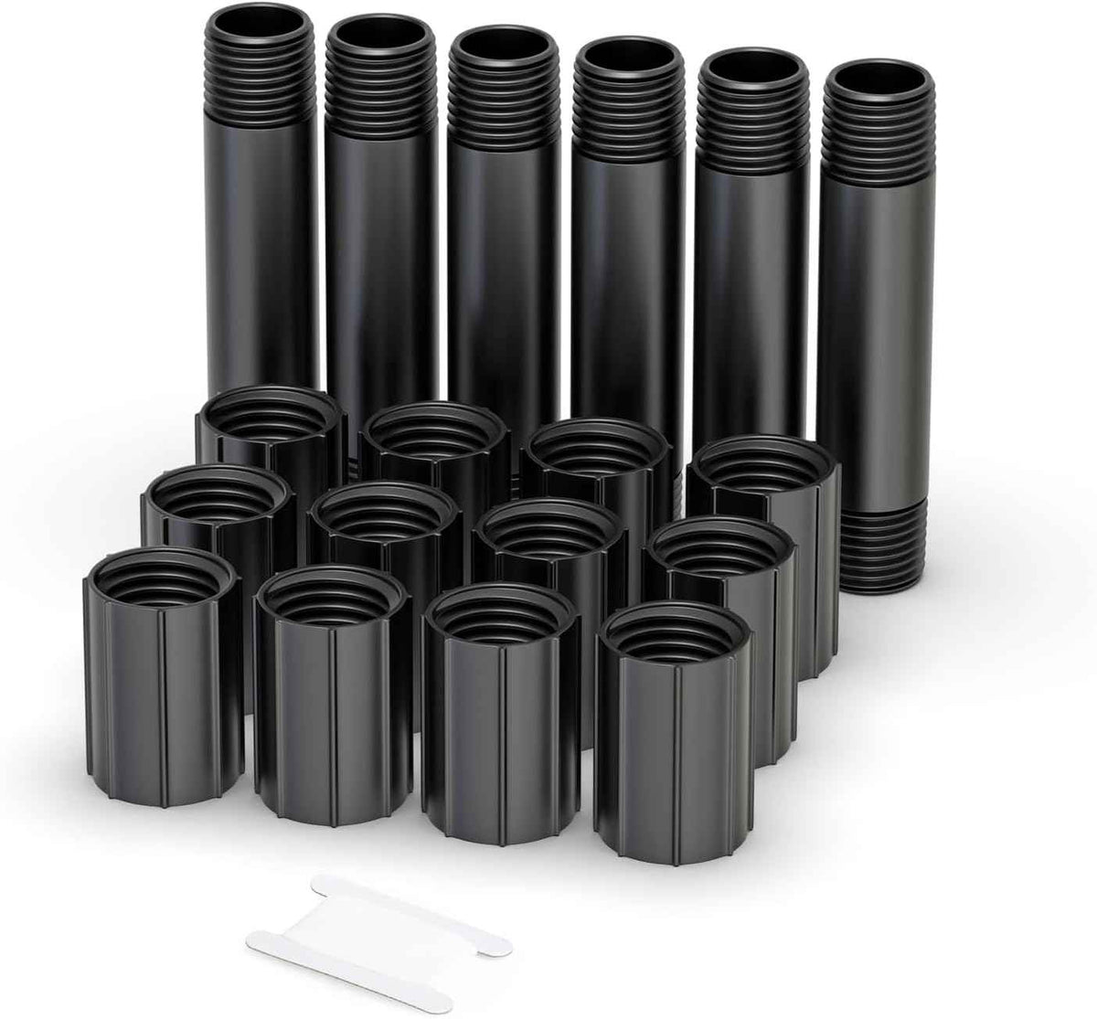 GASHER 18‑Set, 1/2"‑Thread Sprinkler Head Pipe Riser Extension Fittings | 6Pcs 3" Length Male Thread Sprinkler Pipes & 12Pcs 1.5" Double Female Thread Couplings for Lawn Garden Irrigation System
