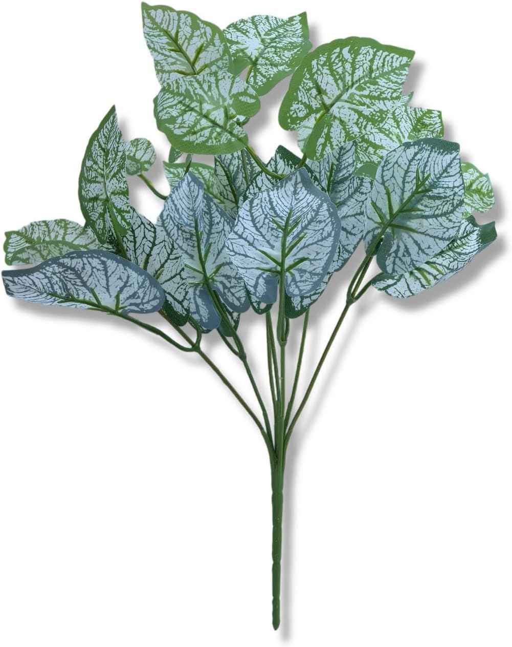 6 Bundles of Artificial Green Plants, Artificial Greenery, Fake Floral Plants Decor Outdoor Artificial Plants,Plastic Plants，Outdoor Large Decorative Flowers (spot)