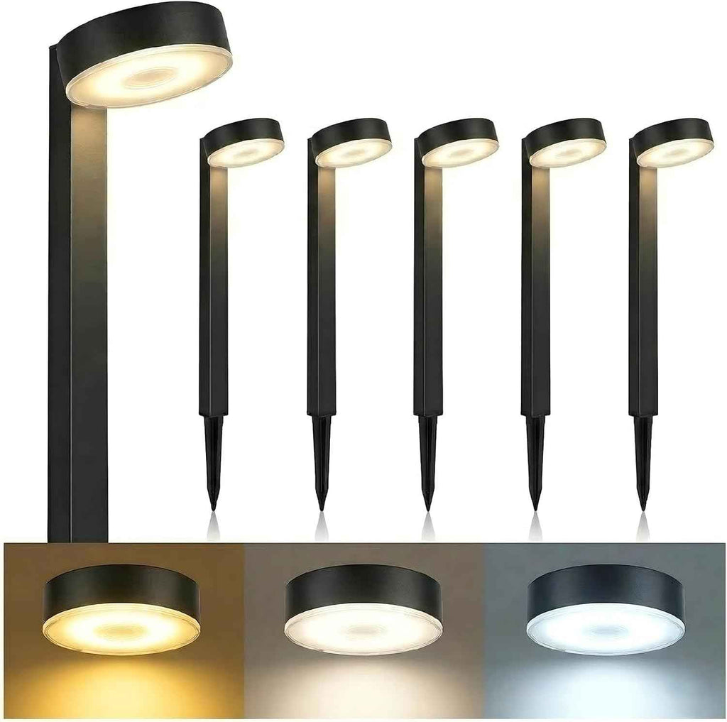 Upgraded 12 Pack Solar Pathway Lights Outdoor, 3 Color Temperatures | Switch Between Warm, Neutral & Cool White Lighting, Enhanced LED Brightness for Walkways, Gardens & Landscapes