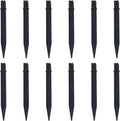 FDXGYH 12 Pack Solar Light Stakes Replacement Spikes 8.25 x 0.83 Inch ABS Plastic Ground Spikes for Outdoor Pathway Garden Lights (Black)