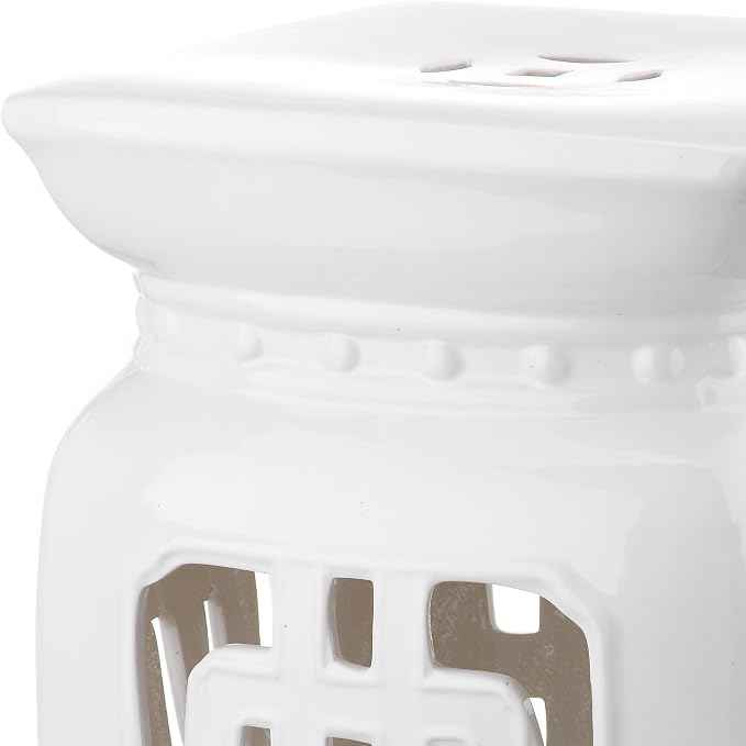 Safavieh Castle Gardens Collection Beijing Filigree Antique White Glazed
