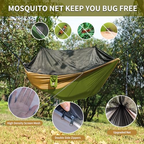 Camping Hammock with Net,Portable Lightweight Double Hammocks with