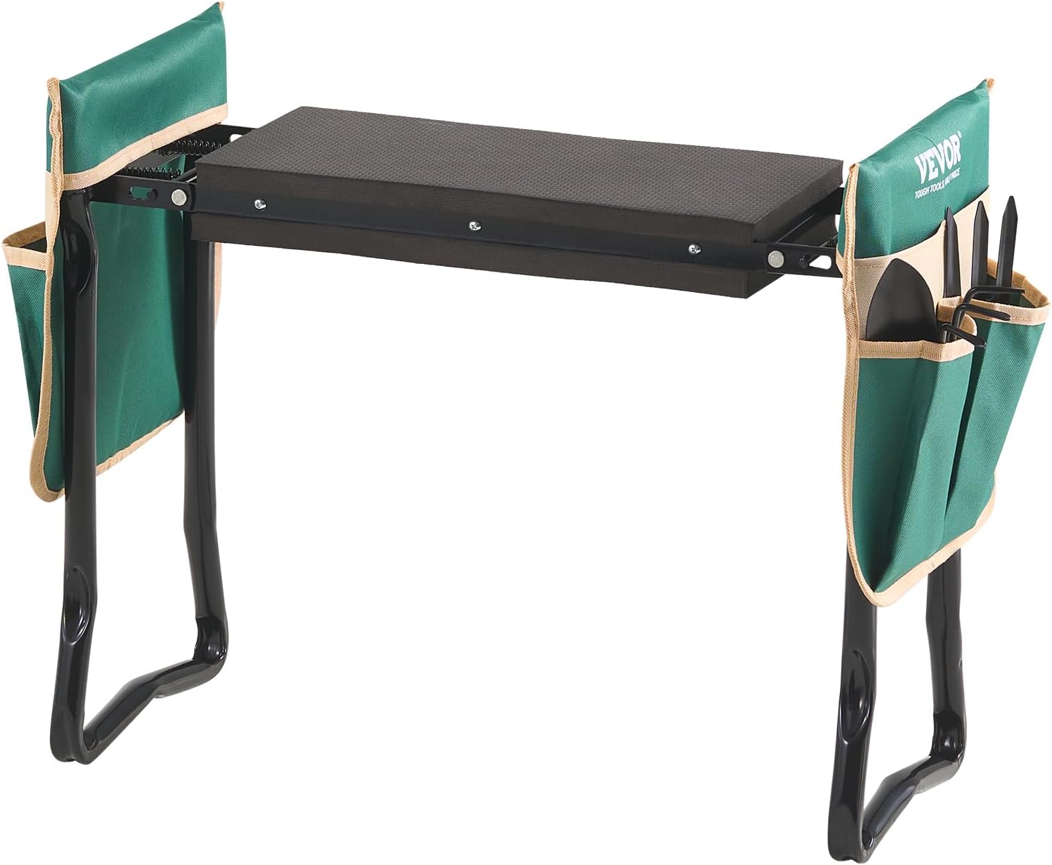 VEVOR Garden Kneeler and Seat Heavy Duty, Kneeling Bench for Gardening | Garden Stool with 8'' EVA Kneeling Pad and 2 Tool Bags, Garden Chair, Relieve Knee & Back Pain, Great Gifts for Seniors