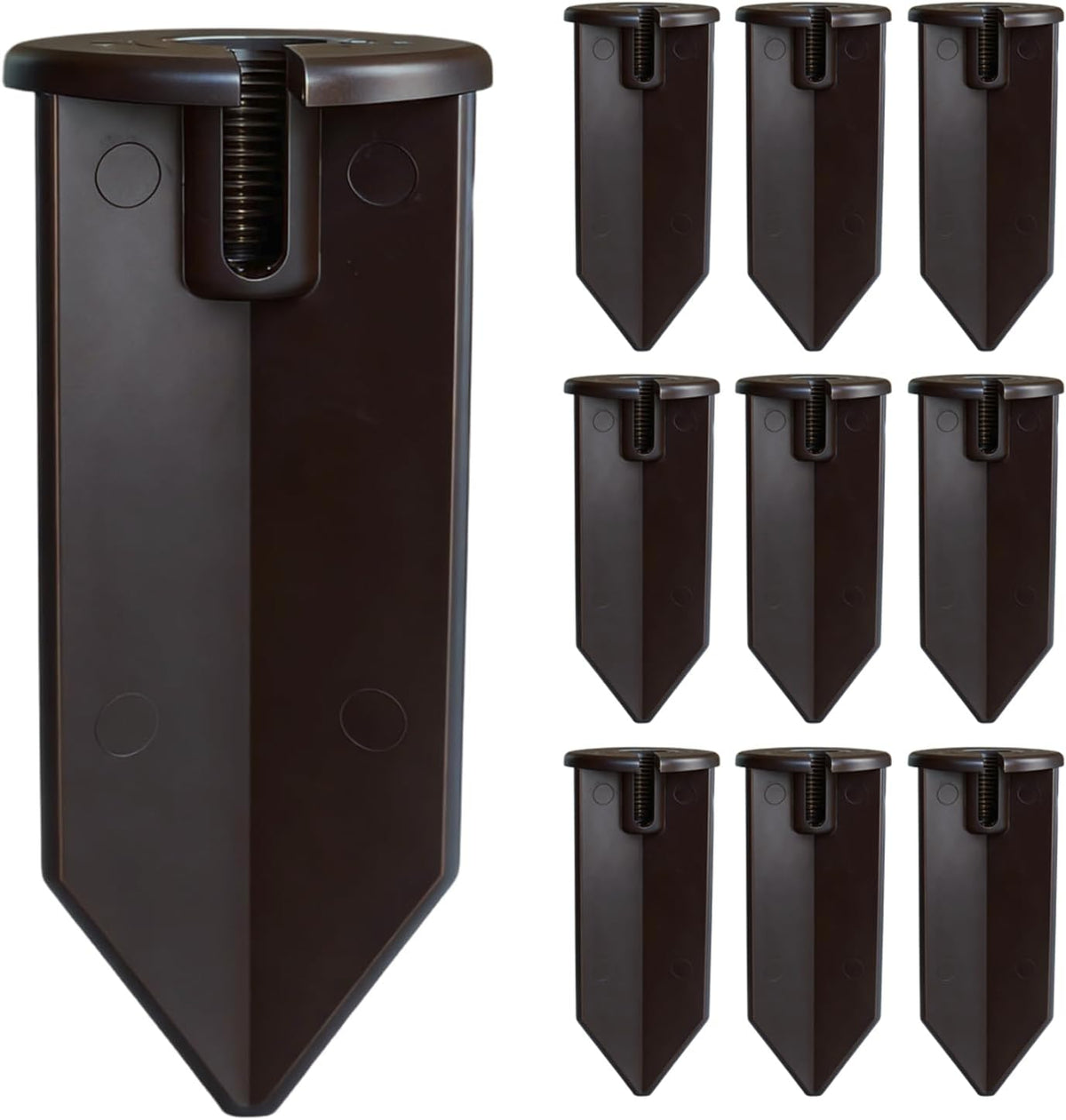 10 Pack 8'' Landscape Light Stakes, 1/2" NPT Thread ABS Light Spikes, Outdoor Ground Stakes with Side Wire Way, Garden Yard Replacement Stake for Landscape Lighting/Pathway Lights/Spotlights