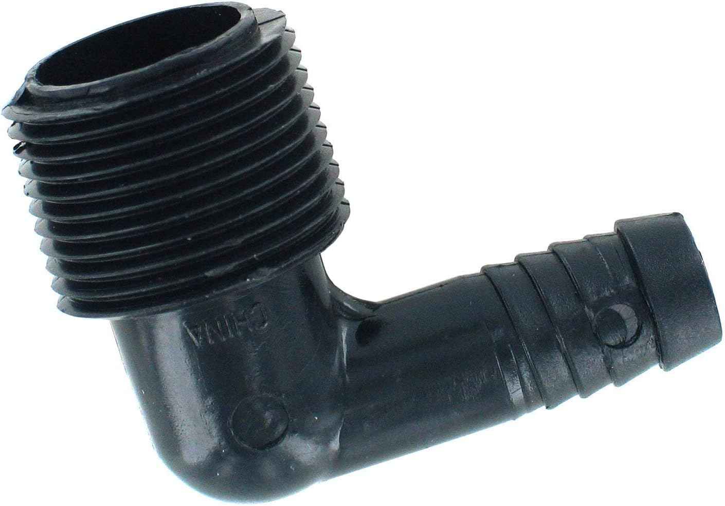 Orbit 3 Pack 3/4 Inch x 1/2 Inch Barb Elbow Funny Pipe Fitting Adapter