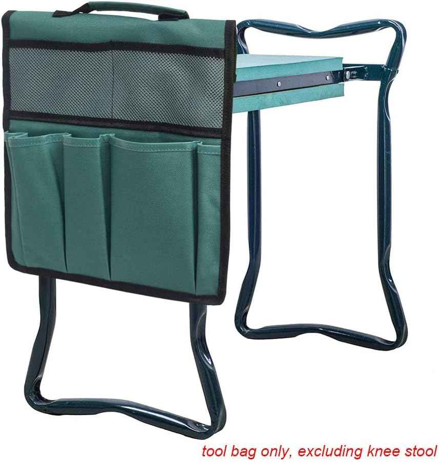 Garden Kneeler Tool Bag - Portable Oxford Cloth with Multiple Pockets, Folding Mesh Gardening Tool Storage Pouch and Holder for Outdoor Gardening