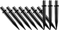 10 Pack Replacement Solar Light Stakes,0.49" ABS Plastic Reinforced Ground Spikes Fit for Pole Inner Diameter 0.49" to 0.5" - for Outdoor Lawn Pathway Christmas Solar Light Yard Garden Decor