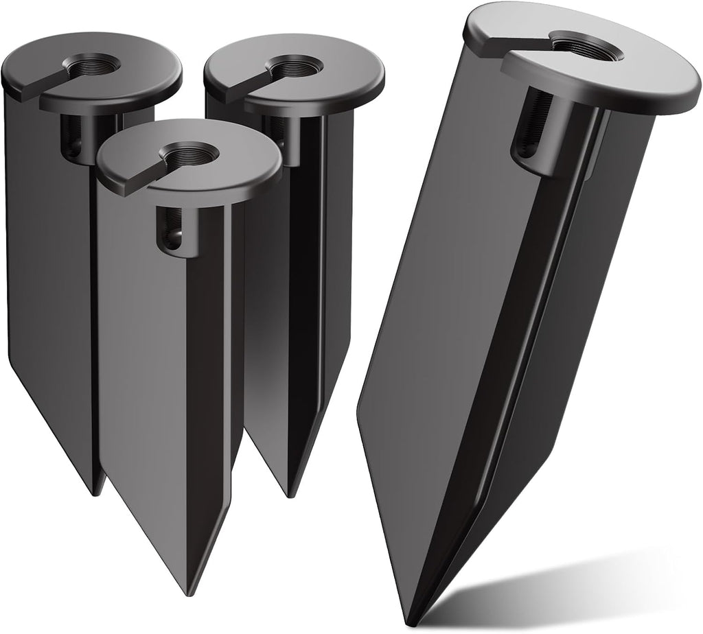 Landscape Light Stakes Replacement 1/2 NPT Female Thread 4-Pack | Corrosion-Resistant ABS Landscape Lighting Stakes, Ground Stake for 12V Low Voltage Pathway Lights, Spotlights, Flood Lights