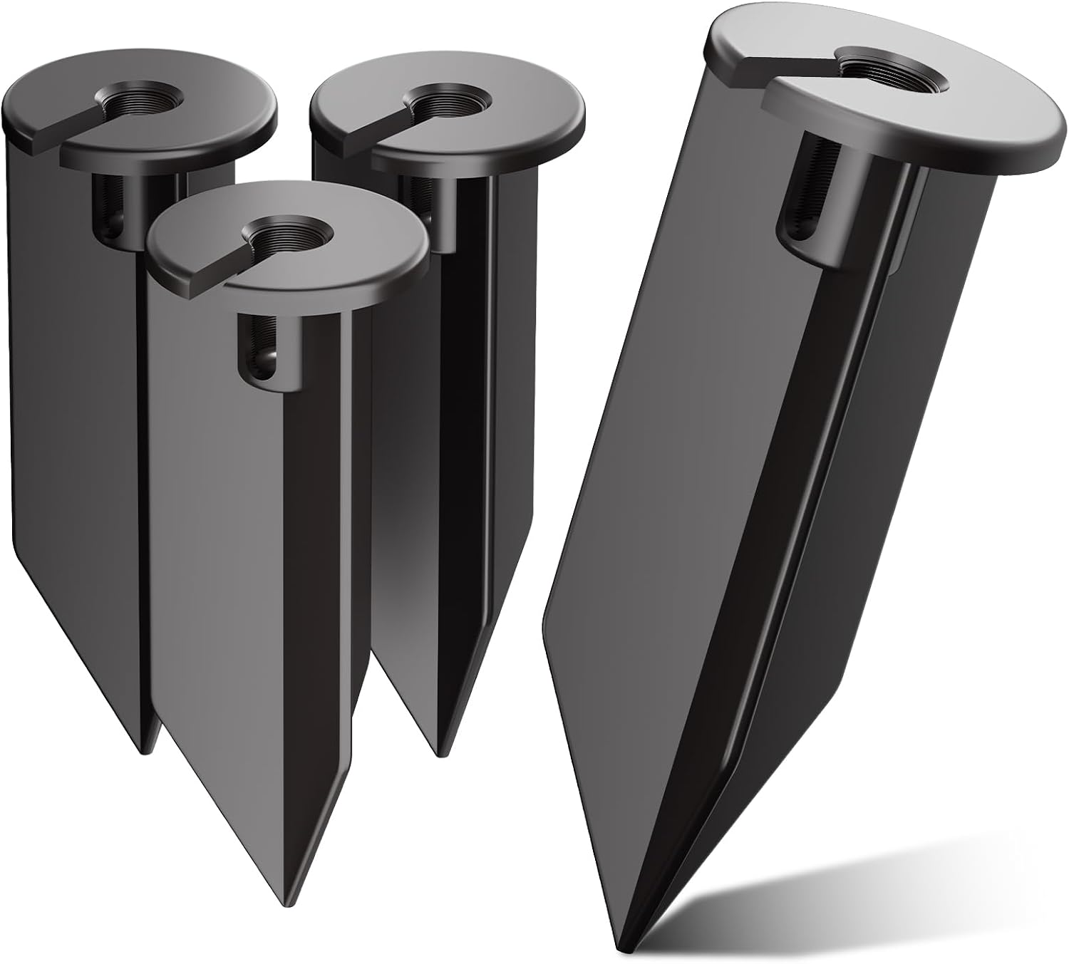 Landscape Light Stakes Replacement 1/2 NPT Female Thread 4-Pack | Corrosion-Resistant ABS Landscape Lighting Stakes, Ground Stake for 12V Low Voltage Pathway Lights, Spotlights, Flood Lights