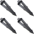 ZYAMY 4PCS Lawn Light Ground Stakes Replacement Landscape Lighting Ground Spikes Heavy Duty Plastic Light Poles for Outdoor Low Voltage Landscape Spotlights with 1/2-14NPT Thread Brown