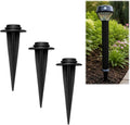 3 Pack Replacement Ground Stakes Compatible with Ring Solar Pathlight, Twist-Lock Outdoor Path Light Mounting Spikes for Solar and Battery Models