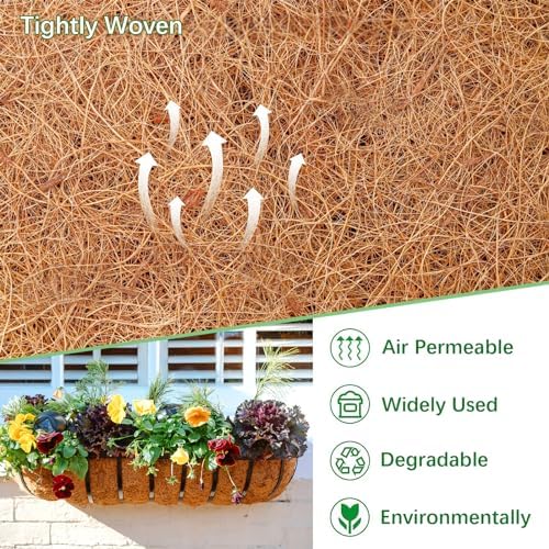 LCHUANG Coco Liners for Planters - 2 Pack 24 Inch Trough Coconut