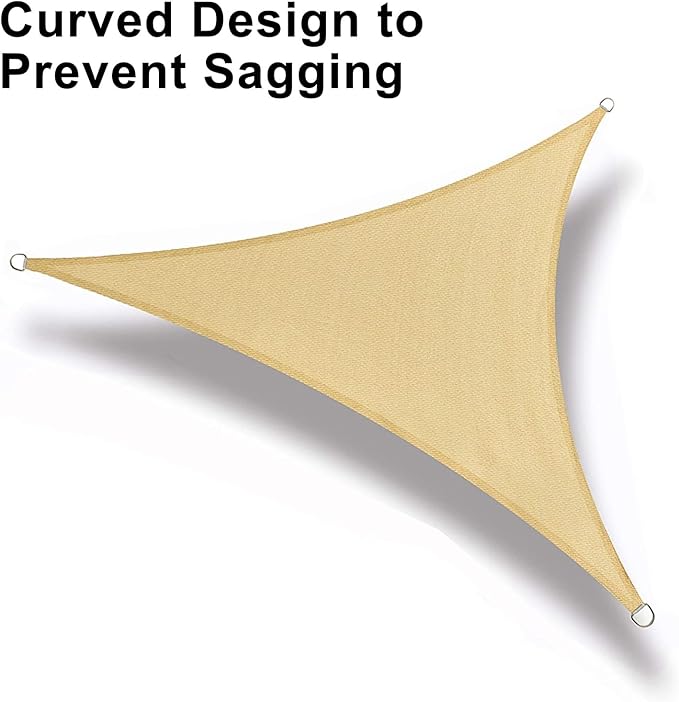 LOVE STORY Custom Size 12'x15'x19.2' Sand Sun Shade Sail Right Triangle - Image 6