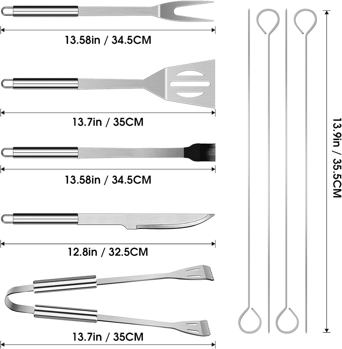 BBQ Utensil Set Stainless Steel Professional Barbecue Accessories | Grill Tool, With Bag, Easy to Carry