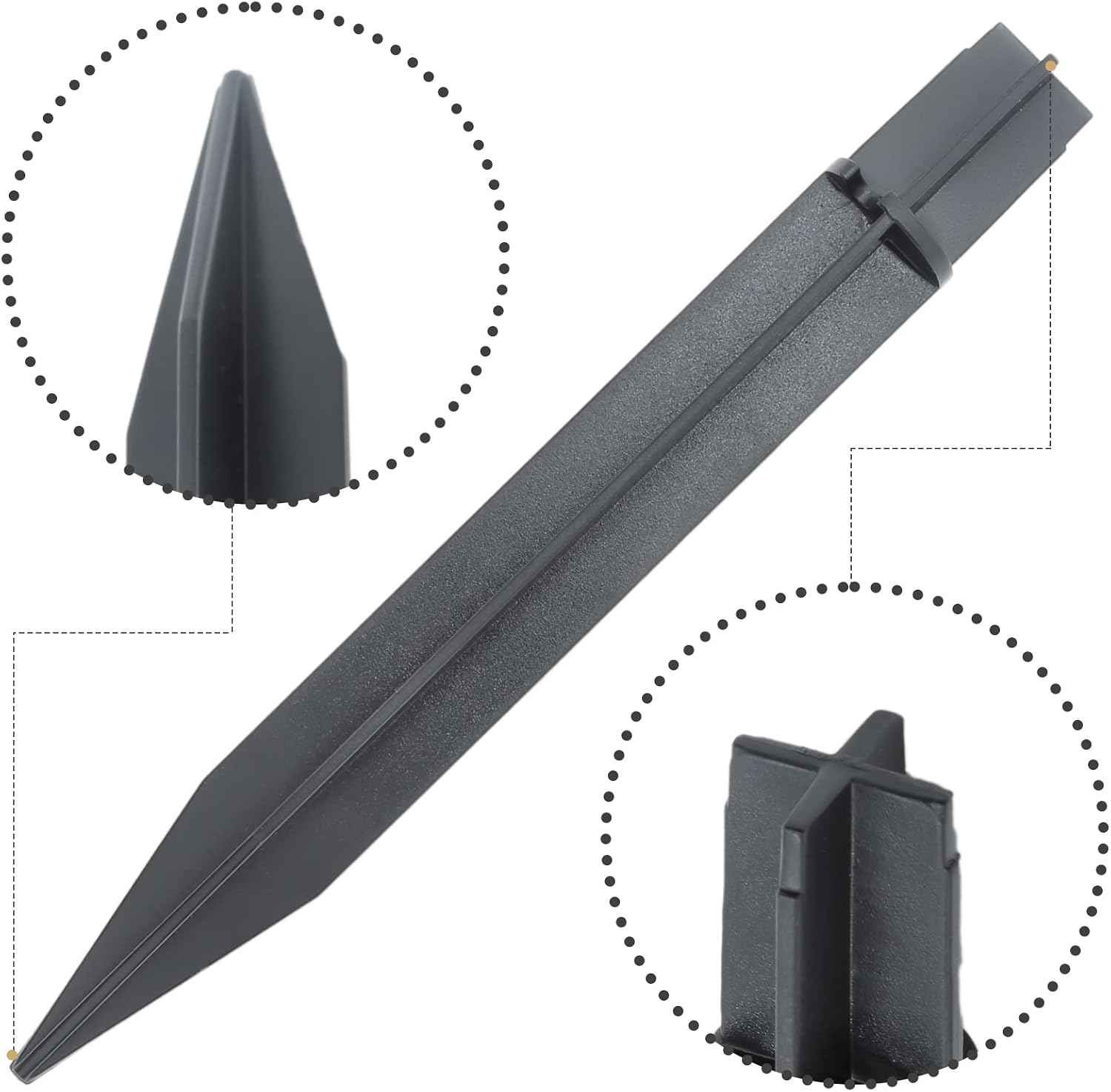 8PCS Torch Stake 8.26 Inch Pathway Light Stake Plastic Path Light Replacement ABS Plastic Stake Solar Stake for Garden, Pathway Lamps(Head Mounting Dia 0.82 Inch) | Plastic Path Light Replacement, ABS Plastic, Solar Stake, For Garden & Pathway Lamps, H...