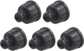 5 Pack Irrigation Connectors Atomization Joint Garden Watering System Adjustable Spray Fittings Black and White 5PC Set(Black)