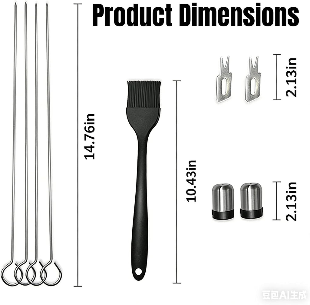18-Piece BBQ Grill Tools Set, Heavy Duty Stainless Steel Grilling & BBQ Accessories, for Dad, for Mom, Birthday Gifts for Men, Outdoor Grill Kit with Storage Box