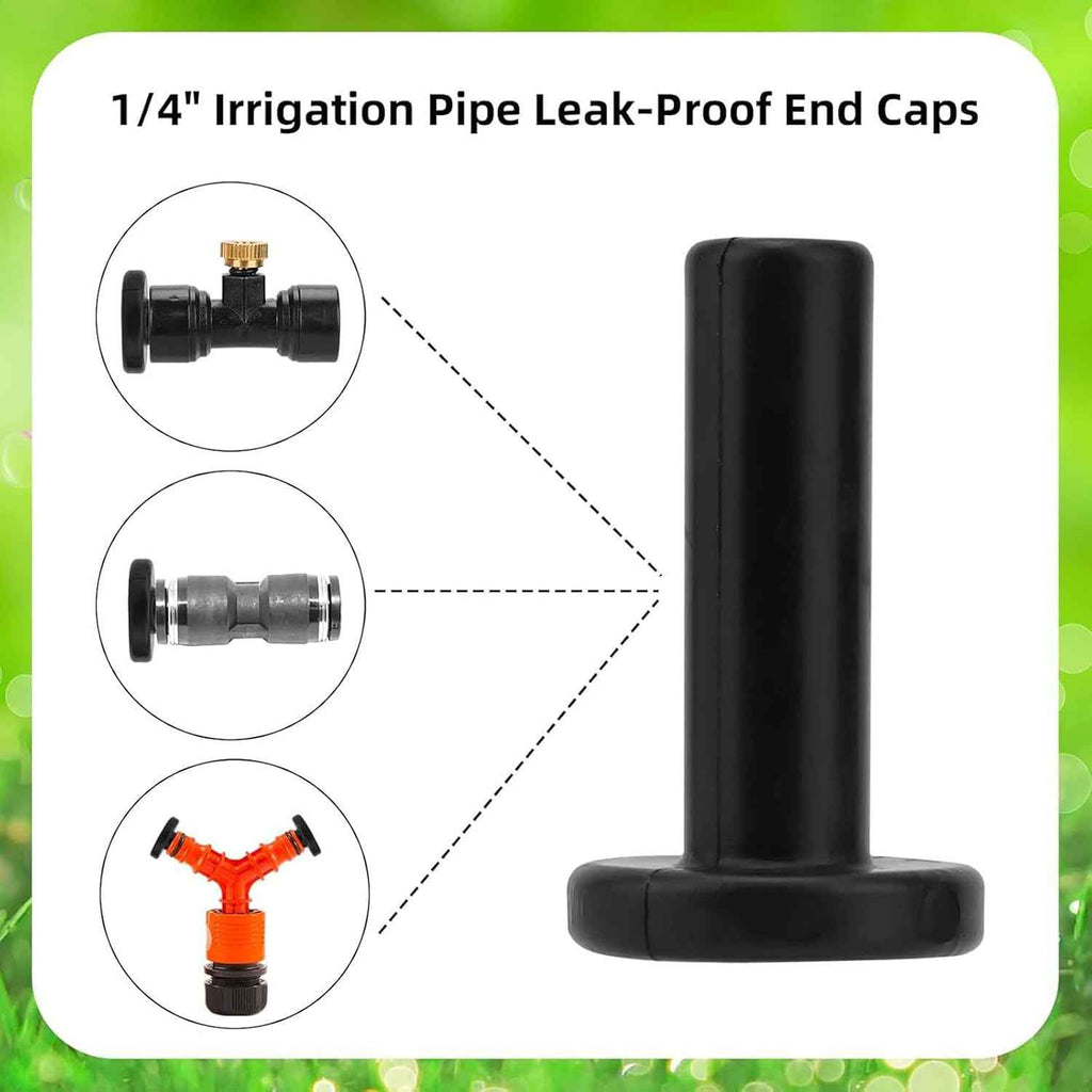 100pcs Garden Watering Sprinkler Nozzles Heavy Type Rubber Irrigation Connector Fittings with Quickly Connects Flexible Garden Watering Accessories