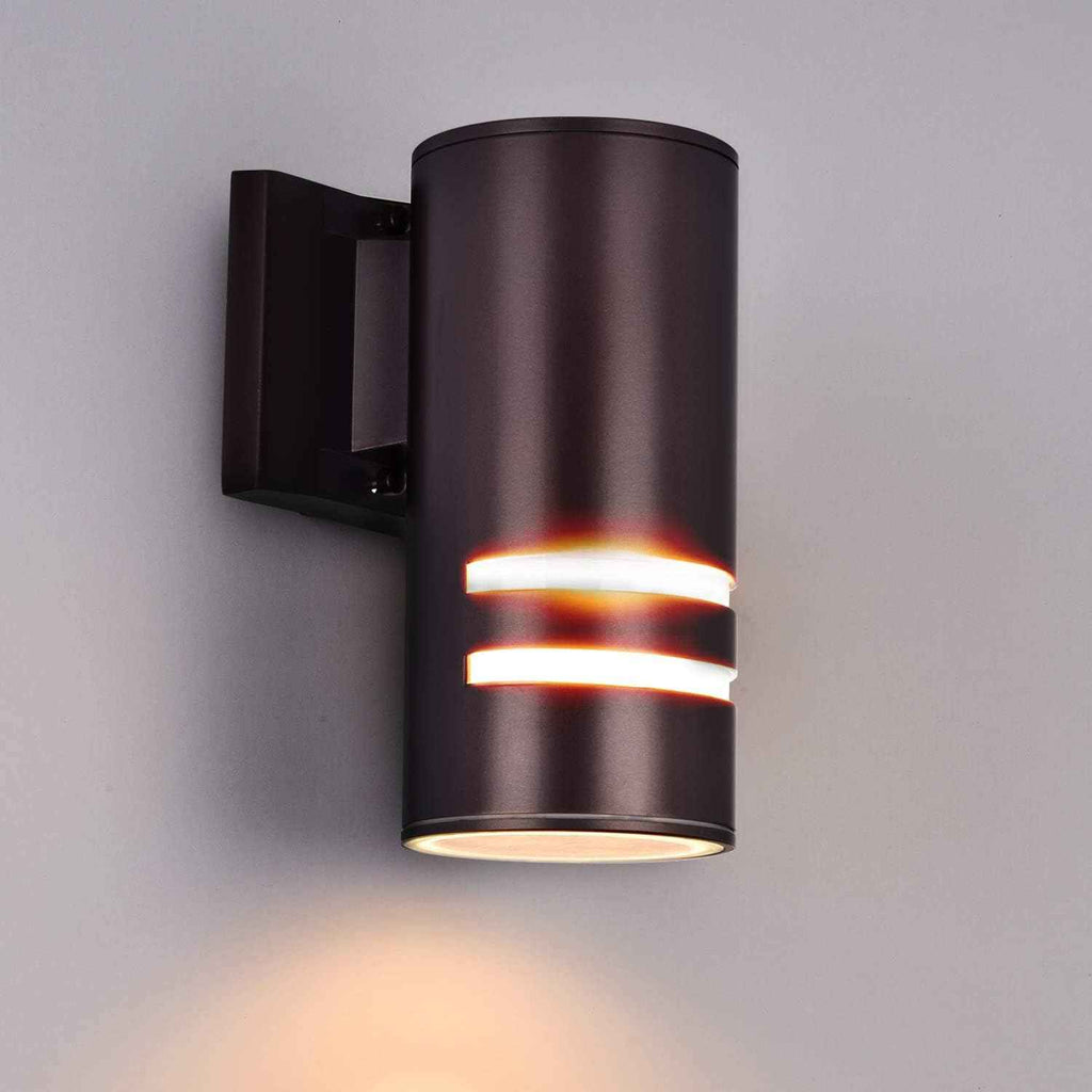 rosykite Brown Outdoor Wall Sconce, Modern Patio Exterior Light Fixture | Up Down Wall Mounted Sconce, ETL Listed Modern Outdoor Lighting for Front Door, Garage, Backyard and Porch Applications